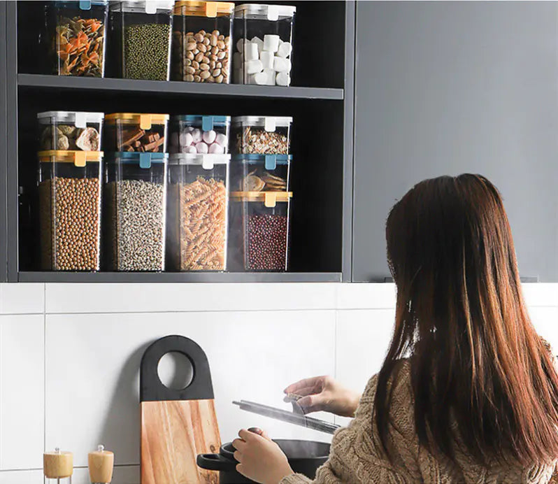 Transparent Kitchen Food Storage Container Set