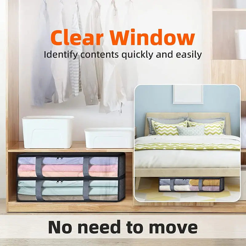 Under Bed Storage Containers with Clear Window (Set)