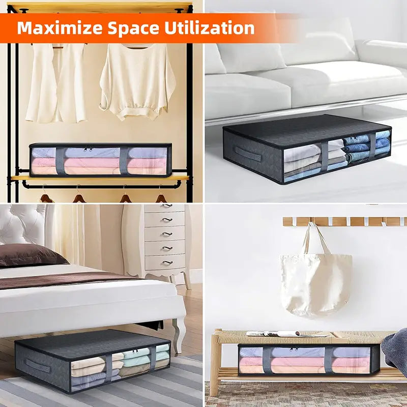 Under Bed Storage Containers with Clear Window (Set)